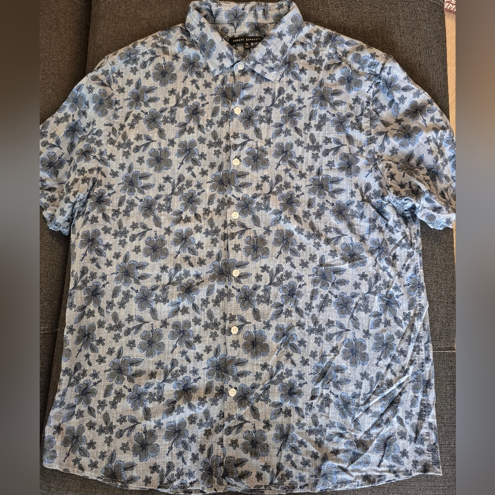 Men's Blue Floral Shirt